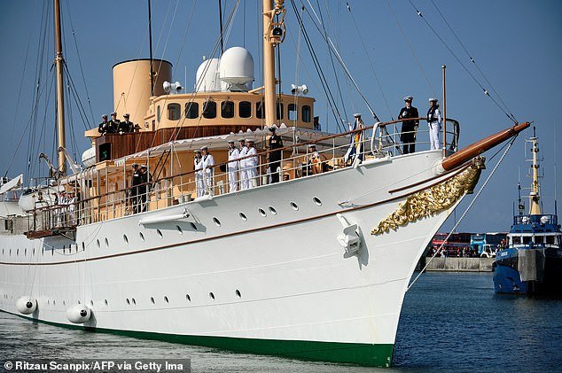 The Royal Yacht Dannebrog (pictured) served as the Danish Royal Family's cruise ship from May 1932