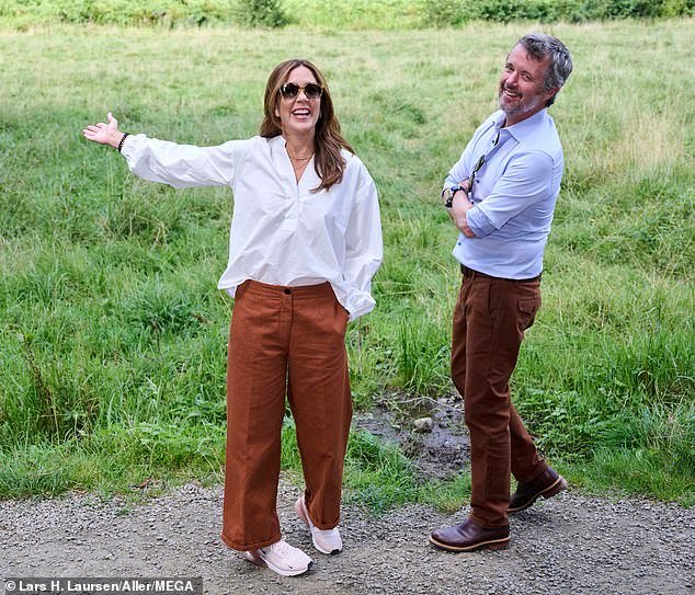 The royal couple - who have been plagued by rumours of marital troubles over the past year - looked in high spirits during their visit to Bornholm